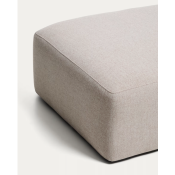 Blok-Hocker aus beigem Chenille, 90 x 104 cm, FSC Mix Credit