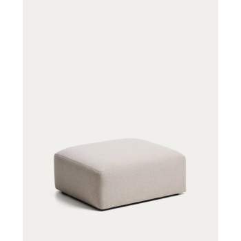 Blok-Hocker aus beigem Chenille, 90 x 104 cm, FSC Mix Credit