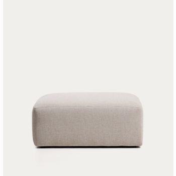 Blok-Hocker aus beigem Chenille, 90 x 104 cm, FSC Mix Credit