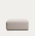 Blok-Hocker aus beigem Chenille, 90 x 104 cm, FSC Mix Credit