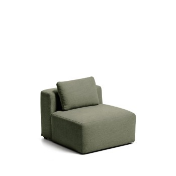 Blok Pouf aus braunem Chenille, 90 cm, FSC-zertifiziert (Mix-zertifiziert).