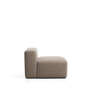 Blok Pouf aus braunem Chenille, 90 cm, FSC-zertifiziert (Mix-zertifiziert).