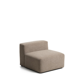 Blok Pouf aus braunem Chenille, 90 cm, FSC-zertifiziert (Mix-zertifiziert).