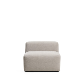 Blok Pouf aus braunem Chenille, 90 cm, FSC-zertifiziert (Mix-zertifiziert).