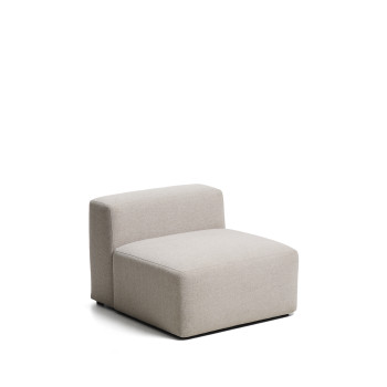Blok Pouf aus braunem Chenille, 90 cm, FSC-zertifiziert (Mix-zertifiziert).