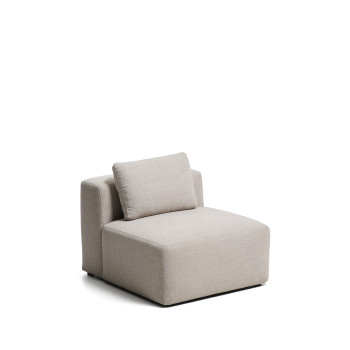 Blok Pouf aus braunem Chenille, 90 cm, FSC-zertifiziert (Mix-zertifiziert).