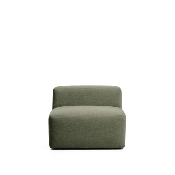 Blok Pouf aus braunem Chenille, 90 cm, FSC-zertifiziert (Mix-zertifiziert).