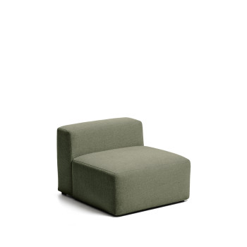 Blok Pouf aus braunem Chenille, 90 cm, FSC-zertifiziert (Mix-zertifiziert).
