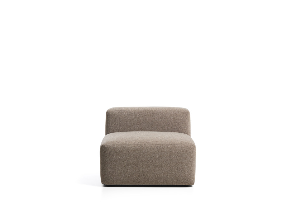 Blok Pouf aus braunem Chenille, 90 cm, FSC-zertifiziert (Mix-zertifiziert).