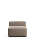 Blok Pouf aus braunem Chenille, 90 cm, FSC-zertifiziert (Mix-zertifiziert).