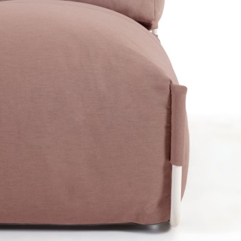Quadratischer modularer Lounge-Sofa-Pouf für den Außenbereich