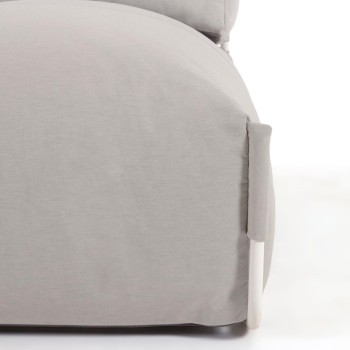 Quadratischer modularer Lounge-Sofa-Pouf für den Außenbereich