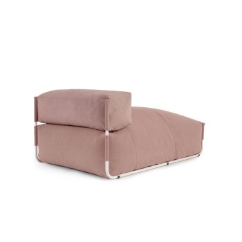 Quadratischer modularer Lounge-Sofa-Pouf für den Außenbereich