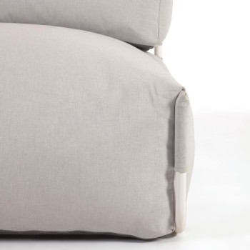 100 % quadratischer Sofa-Pouf mit modularer Rückenlehne für den Außenbereich