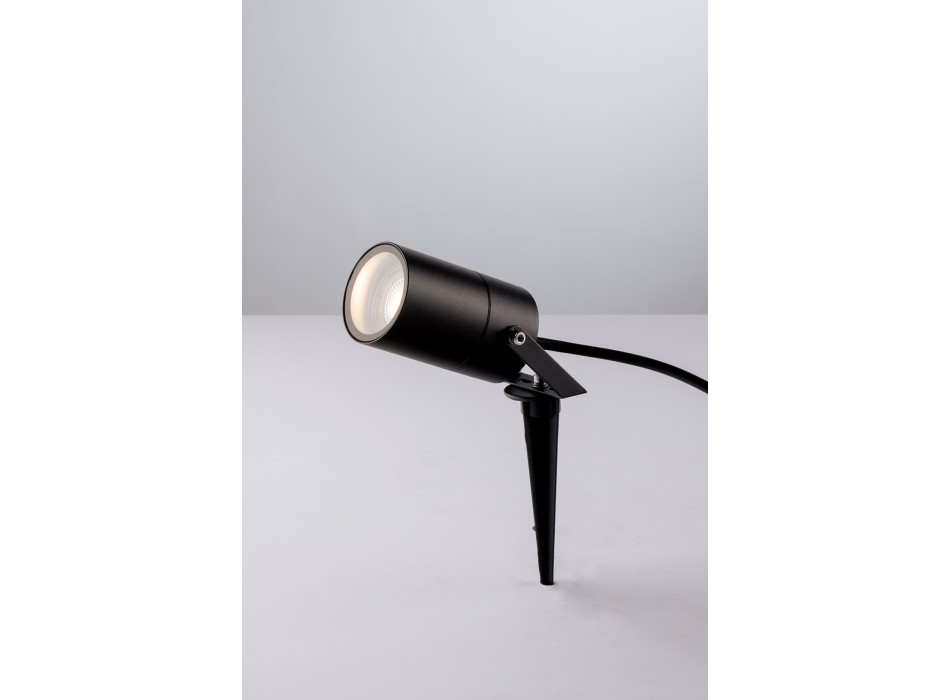 AKRON BLACK PROJEKTOR MIT 1XGU10 IP65 10X6CM SPIKE
