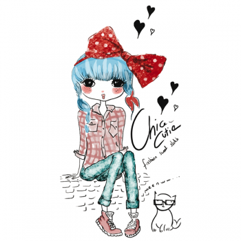 Rahmen MÄDCHEN ROTER BOGEN G1614 PINTDECOR