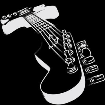 Bild GITARRE SCHWARZ UND WEISS G1482 PINTDECOR