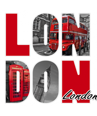 Rahmen LONDON IN BUCHSTABEN G2200 PINTDECOR