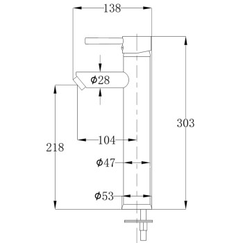 Badezimmer-Mischbatterie 12x30 cm