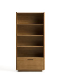 Arelida Regalsystem aus Eichenfurnier und Massivholz, hellbraun lackiert, 90 x 185 cm, FSC Mix-zertifiziert