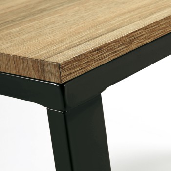 Talbot rechteckiger Schreibtisch 120 x 60 cm schwarz120 x 60 cm mit MDF-Platte und ga