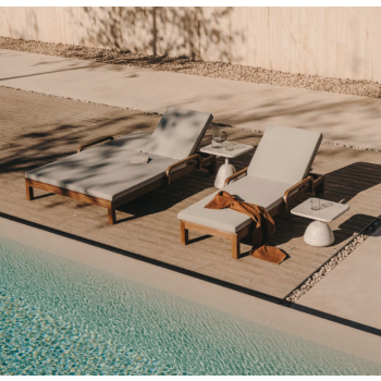 Sonsaura Liegestuhl aus massivem FSC 100% Eukalyptusholz