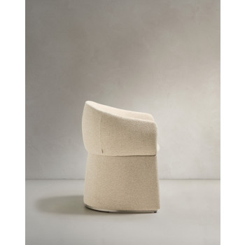 Bosca Stuhl aus beigem Chenille