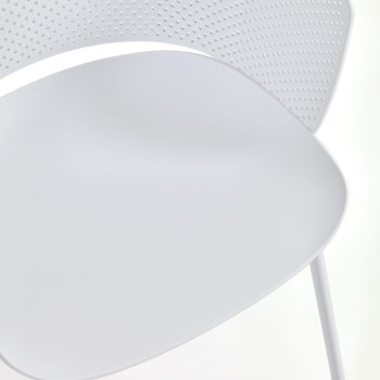 100% Yeray weißer Outdoor-Stuhl
