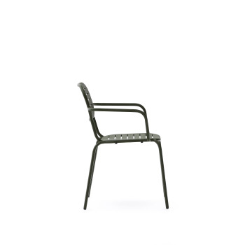 Stapelbarer Gartenstuhl Brai mit Armlehnen aus verzinktem Stahl