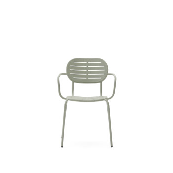 Stapelbarer Gartenstuhl Brai mit Armlehnen aus verzinktem Stahl