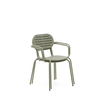 Stapelbarer Gartenstuhl Brai mit Armlehnen aus verzinktem Stahl