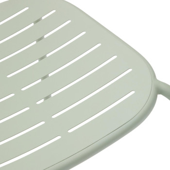 Stapelbarer Gartenstuhl Brai aus dunkelgrauem verzinktem Stahl