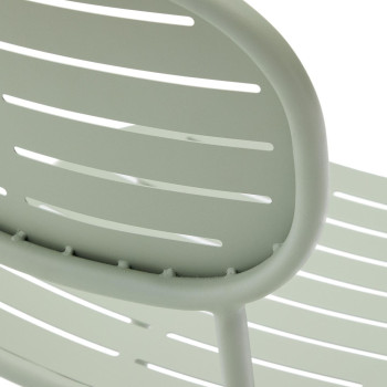 Stapelbarer Gartenstuhl Brai aus dunkelgrauem verzinktem Stahl