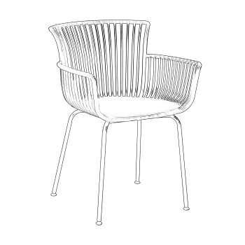 Schwarzer Gartenstuhl Surpika