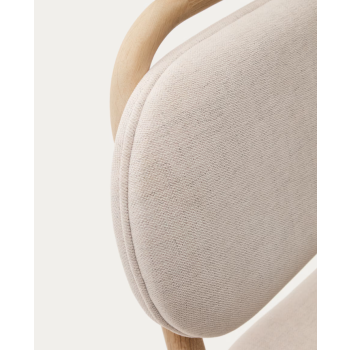Helda Stuhl aus Chenille und massiver Eiche DIE FORM
