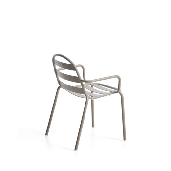 Joncols stapelbarer Outdoor-Stuhl aus Aluminium mit lackierter Oberfläche