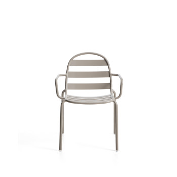Joncols stapelbarer Outdoor-Stuhl aus Aluminium mit lackierter Oberfläche