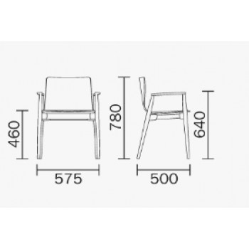 MALMÖ 397 PEDRALI-Stuhl