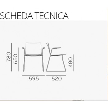 OSAKA STUHL 5724 - 5725 PEDRALI