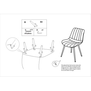 PARIS STUHL GRÜN/GOLD SET 2 STK