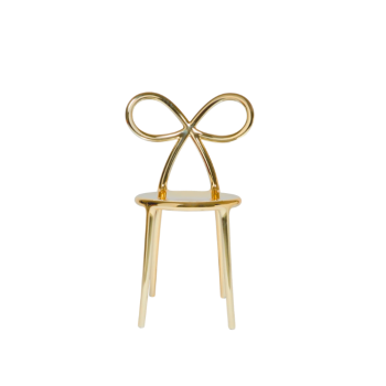 QEEBOO Ribbon Chair mit Metall-Finish