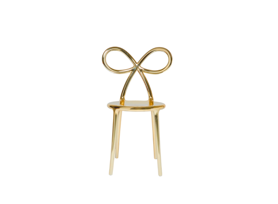 QEEBOO Ribbon Chair mit Metall-Finish