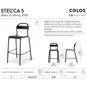 STECCA 5 COLOS-Stuhl