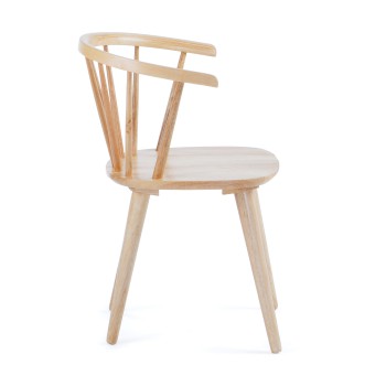 Trise DM Stuhl und lackiertes massives Gummibaumholz