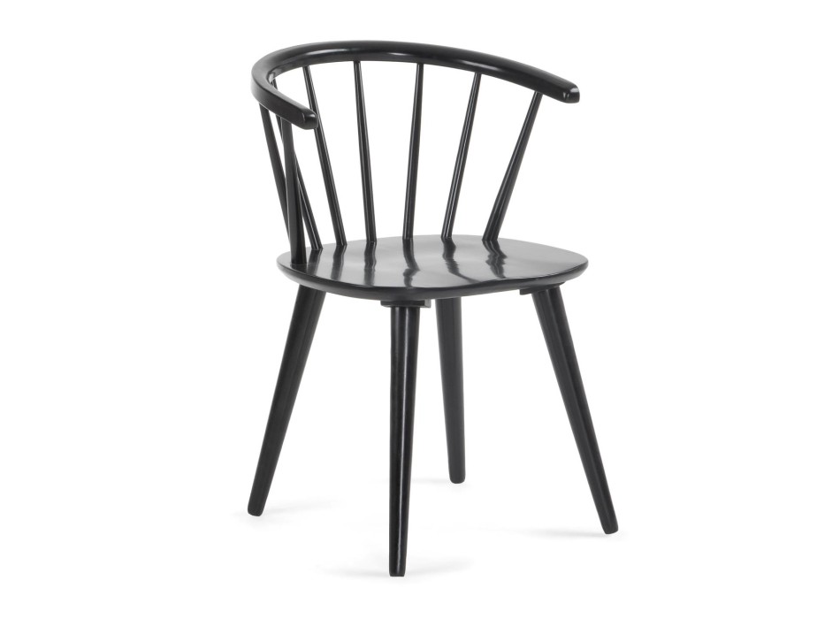 Trise DM Stuhl und lackiertes massives Kautschukholz