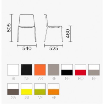 PEDRALI TWEET 890 STUHL