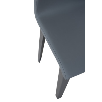 Stühle - Armida Stuhl mit anthrazitfarbenen Beinen und weißem Kissen 01 (konische Beine)