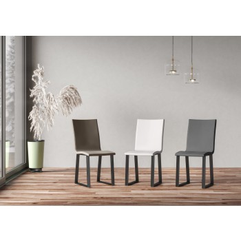 Stühle - Baffy Stuhl Anthrazit Beinkissen Weiß 01 (Typ Tecno)