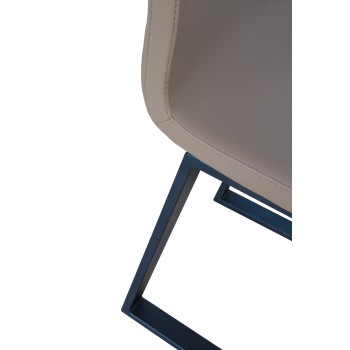 Stühle - Baffy Stuhl Anthrazit Beinkissen Weiß 01 (Typ Tecno)