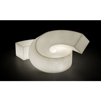 TWIST modulare Skulptur-Sitzgelegenheit, leuchtende Version von Plust